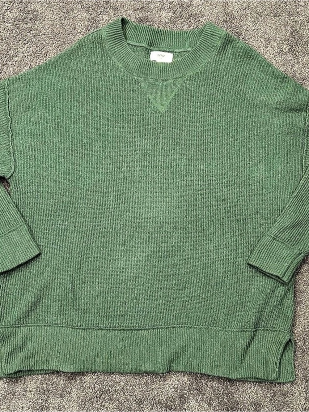 Aerie Oversized Crewneck Sweater in Green Small Like New